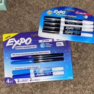 Expo Mixed Marker Set - Black and Blue